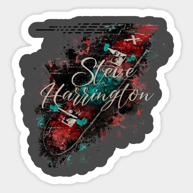 STEVE HARRINGTON VINTAGE X Skateboard Sticker by GLOBALARTWORD